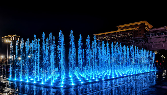 寶雞軒苑盛世廣場旱式音樂噴泉工程